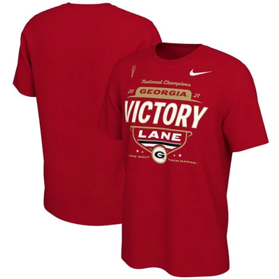 Nike Men's  Red Georgia Bulldogs College Football Playoff 2021 National Champions Locker Room T-shirt
