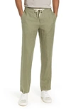 Vince Lightweight Hemp Pants In Feathergrass