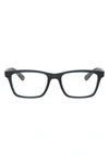 Ray Ban 53mm Rectangular Optical Glasses In Grey Blue