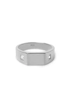 Argento Vivo Sterling Silver Signet Ring In Silver