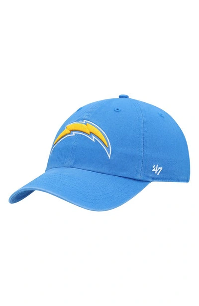 47 Brand '47 Powder Blue Los Angeles Chargers Clean Up Primary Logo Adjustable Hat