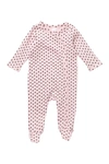 Nordstrom Baby Print Footie In Pink Baby Hearts