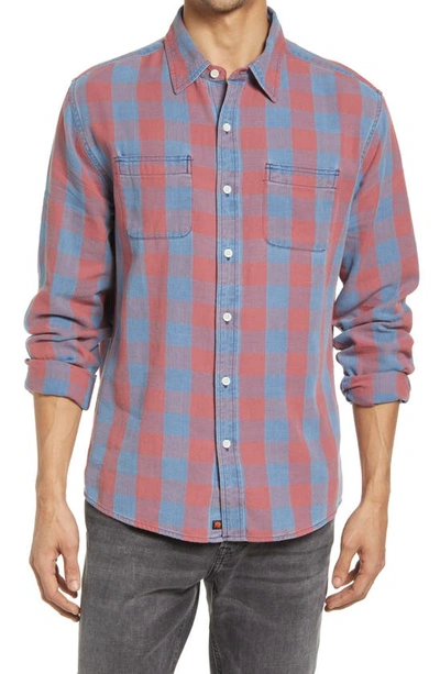 The Normal Brand Jackson Plaid Cotton Button-up Shirt In Buffalo Indigo