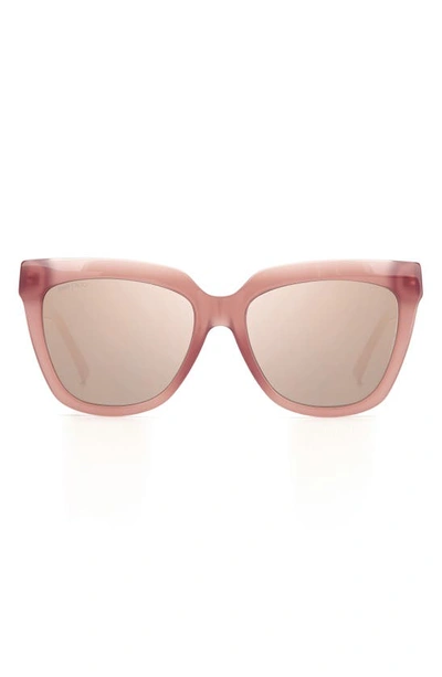 Jimmy Choo Juliekas 55mm Gradient Square Sunglasses In Pink/tan