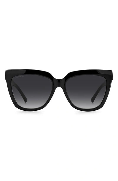 Jimmy Choo Juliekas 55mm Gradient Square Sunglasses In Black