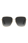 Jimmy Choo Hesters 59mm Gradient Square Sunglasses In Black