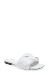 Bottega Veneta Woven Slide Sandal In Optic White