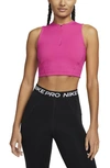 Nike Crop Half Zip Tank In Pink