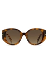 Marc Jacobs Round Sunglasses In Brown