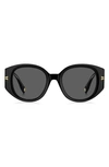 Marc Jacobs Round Sunglasses In Black