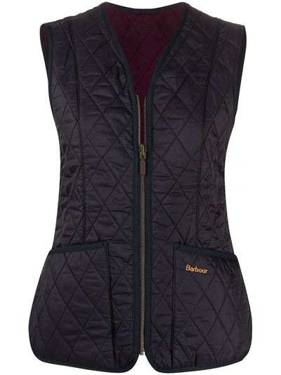 Barbour Betty Diamond-quilted Waistcoat In Navy
