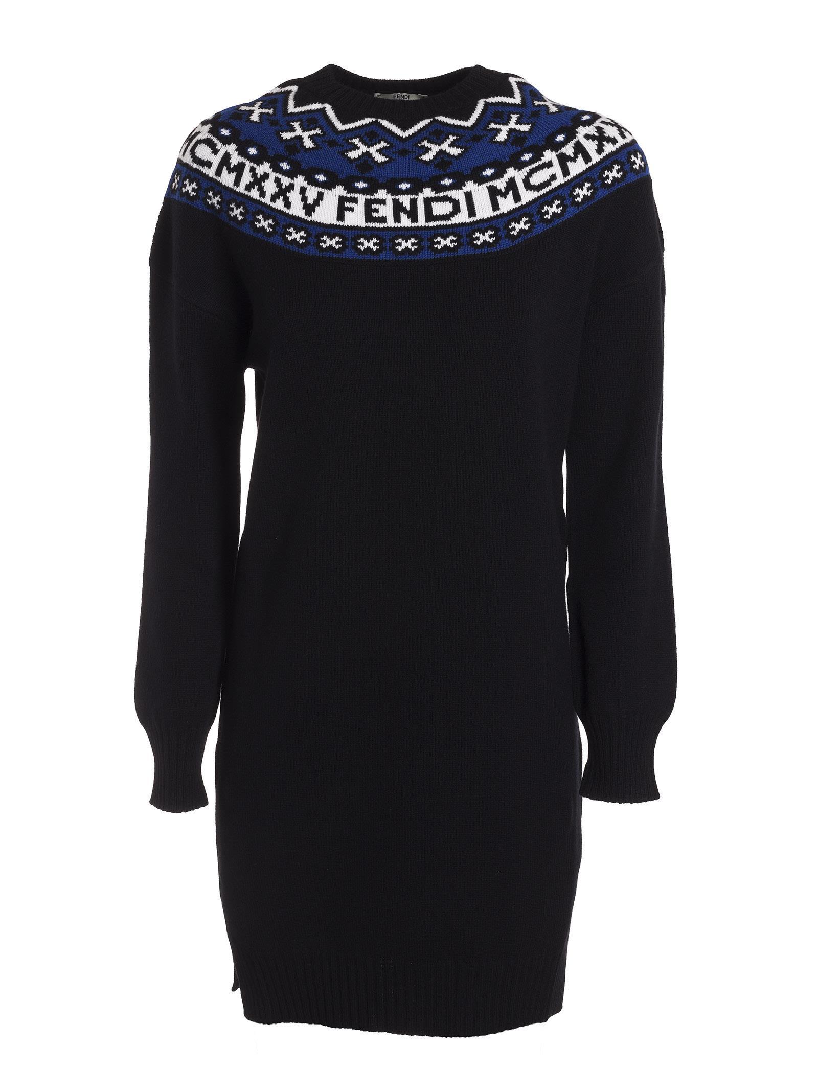 fendi allover logo pullover knit sweater