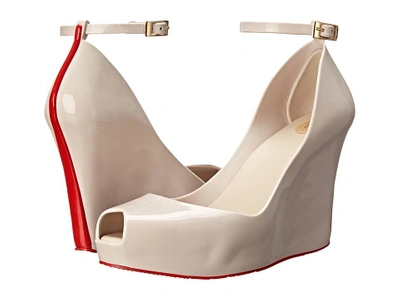 Melissa Shoes - Patchuli (beige/red) Women's Wedge Shoes | ModeSens