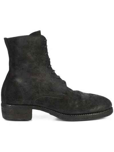 Guidi Lace-up Boots - Black