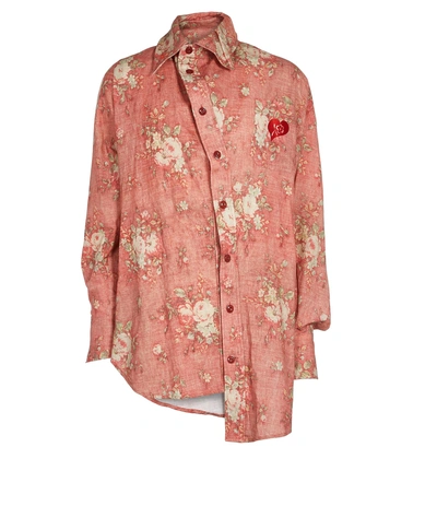 Vivienne Westwood New Alcoholic Shirt Red Faded Old Roses | ModeSens