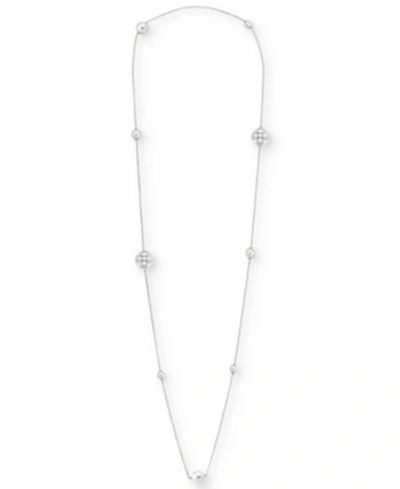 Majorica Sterling Silver Imitation Pearl Long Necklace
