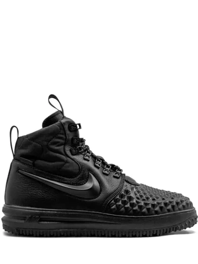 Nike Black Leather Lunar Force 1 Duckboot Sneakers