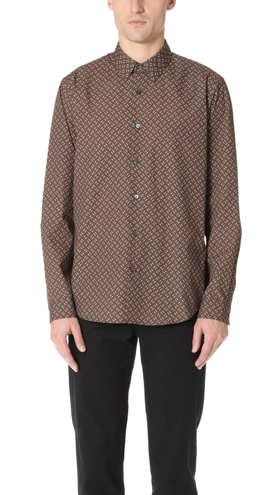 Theory Clean Fly Shirt In Eclipse M