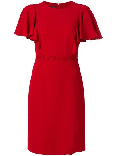 Giambattista Valli Flared Sleeves Dress In Red