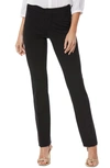 Nydj Stretch Knit Straight Leg Trousers In Black