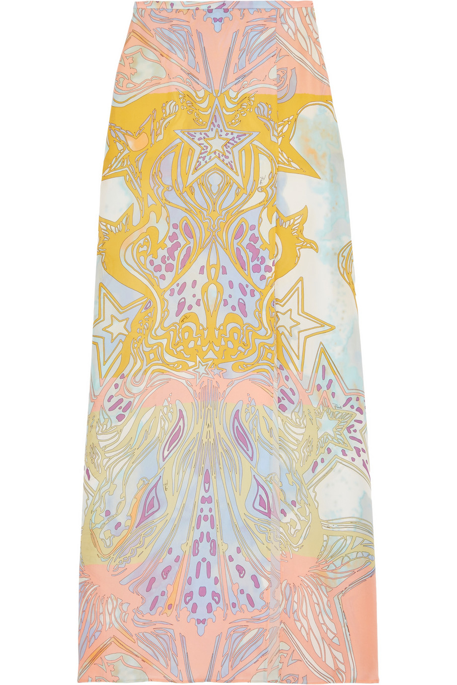 Emilio Pucci Printed Silk-georgette Maxi Skirt | ModeSens