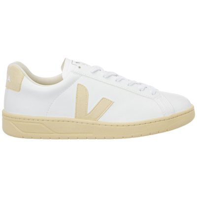 Veja Urca Vegan Suede-trimmed Faux Leather Sneakers In White,beige