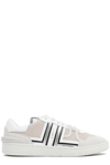 Lanvin Multicolor Leather Clay Sneakers In White/silver