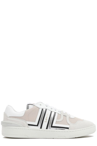 Lanvin Multicolor Leather Clay Sneakers In Beige