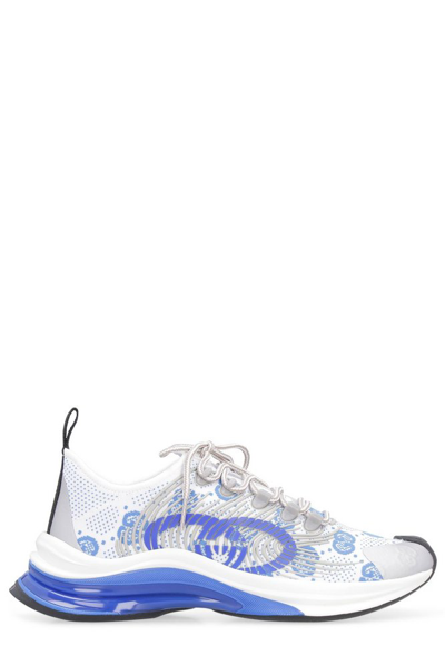 Gucci Run Logo Jacquard Trainers In White