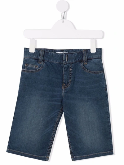 Givenchy Kids' Knee-length Denim Shorts In Blue