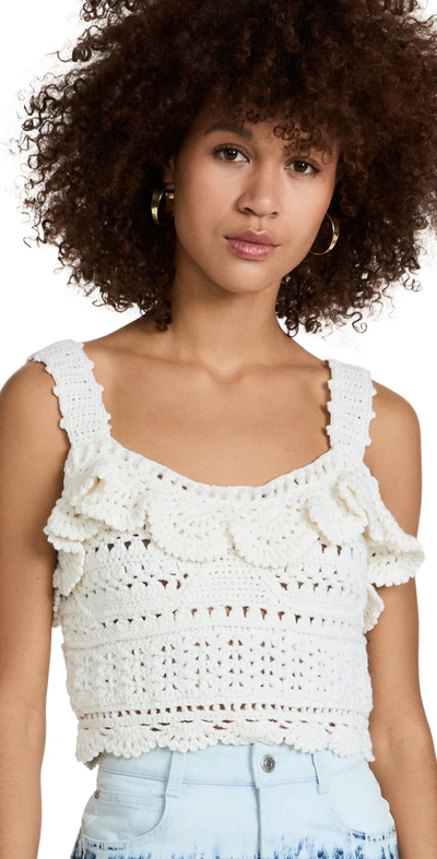 Sea Rylee Crochet Crop Top In White | ModeSens