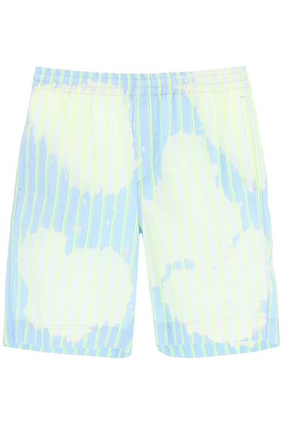 Msgm Bermuda Drawstring Shorts In Multicolor