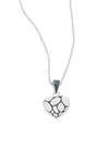 John Hardy Kali Blue Topaz & Sterling Silver Lava Heart Pendant Necklace In Silver - Blue