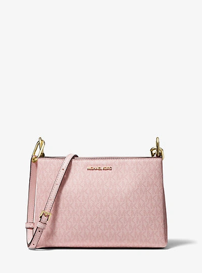 Michael Kors Trisha Medium Logo Crossbody Bag In Pink