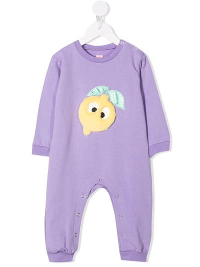 Wauw Capow By Bangbang Babies' Limonade Front Patch Onesie In Purple