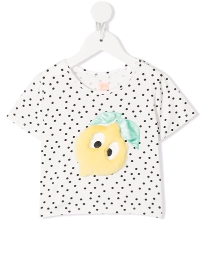 Wauw Capow By Bangbang Babies' Sour Sofie Appliqué T-shirt In White