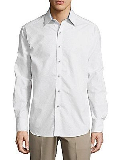 Robert Graham Bayside Casual Long-sleeve Cotton Shirt In Cobalt