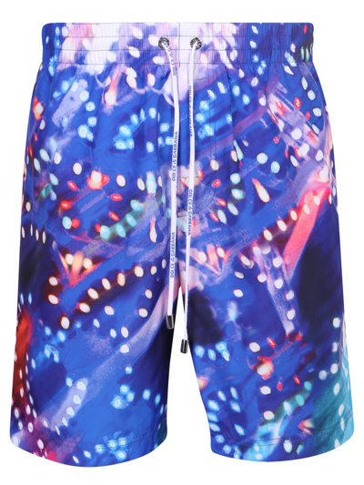 Dolce & Gabbana Graphic-print Swimming Shorts In Blue