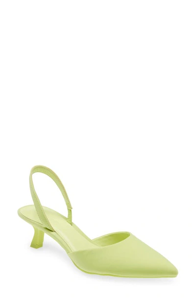 Open Edit Cammie Slingback Pump In Green Obi