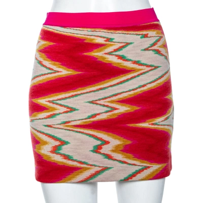 Pre-owned Missoni Multicolored Jacquard Knit Mini Skirt S