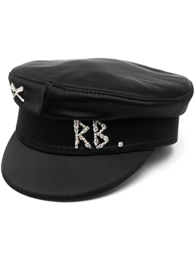 Ruslan Baginskiy Rhinestone Logo Breton Hat In Black