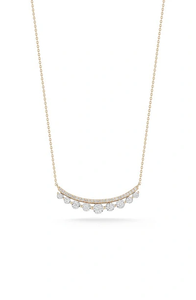 Dana Rebecca Designs Ava Bea Graduating Curve Diamond Necklace In Yellow Gold