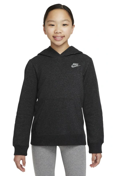Nike Kids' Sportswear Bk Fleece Hoodie In Black/ White