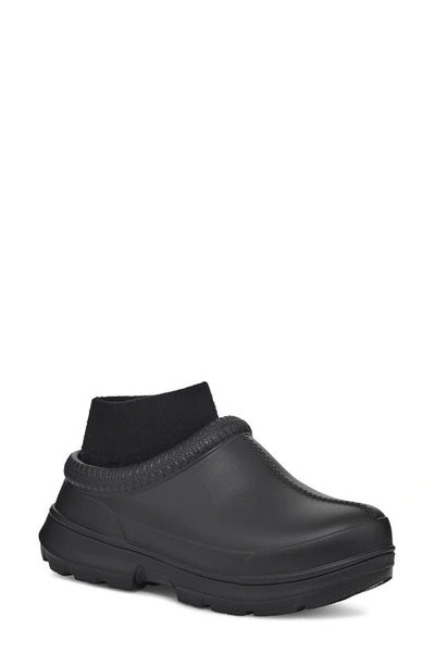 Ugg Tasman X Sock-lined Rubber Rain Slippers In Black/black