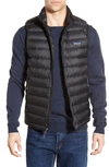 Patagonia Windproof & Water Resistant 800 Fill Power Down Quilted Vest In Black