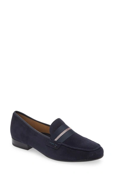 Ara Kandy Loafer In Blue Suede