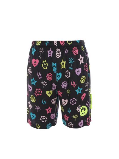 Barrow All-over Print Shorts In Black