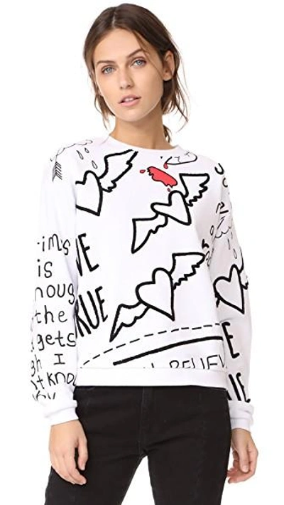 Prps Love Note Sweatshirt In White