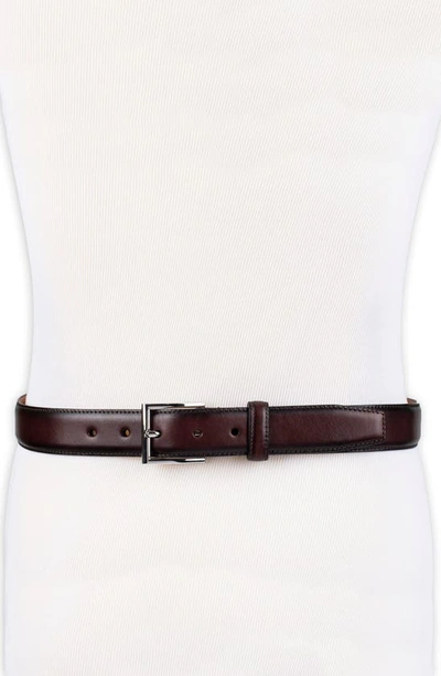 Cole Haan Gramercy Leather Belt In Cordovan