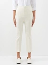 Max Mara Nepeta Stretch Wool Pants In White